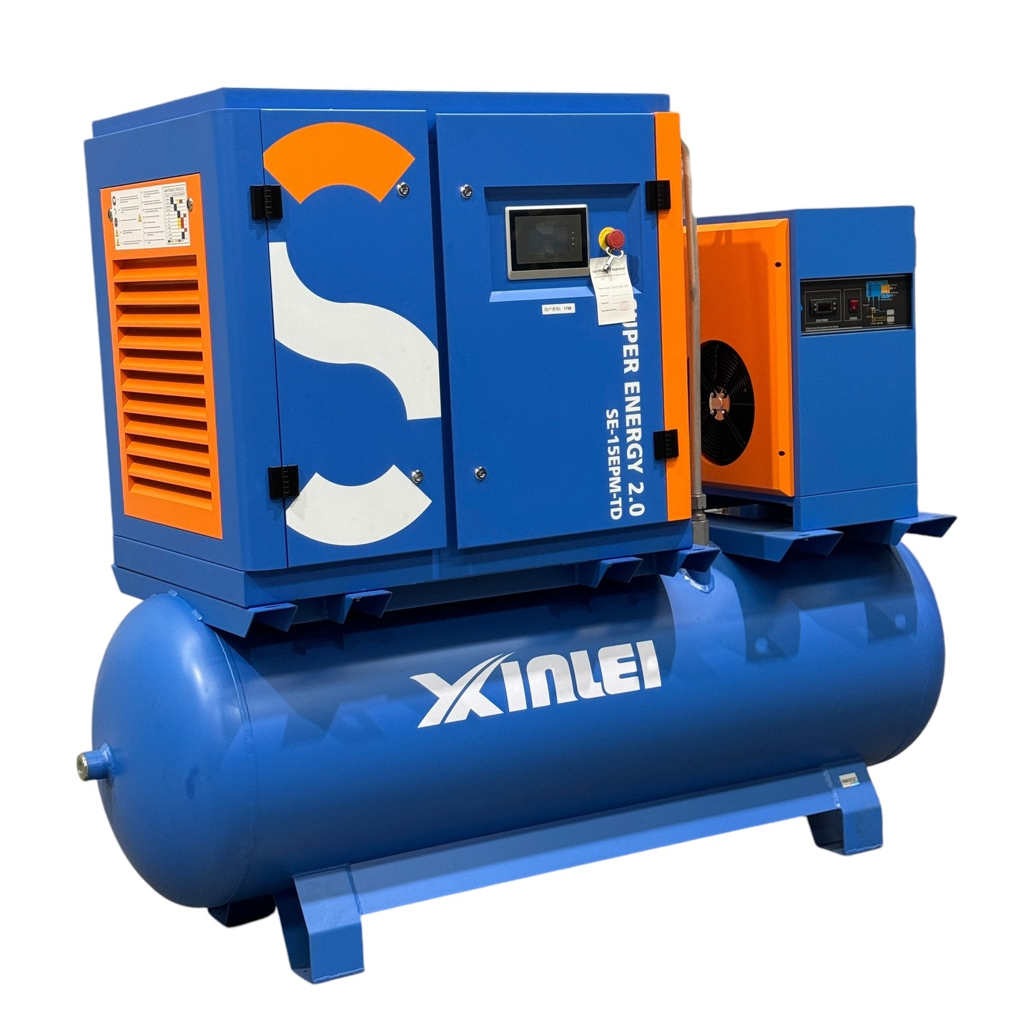 11kw Variable Speed Rotary Screw Air Compressor with Dryer and Tank 15HP