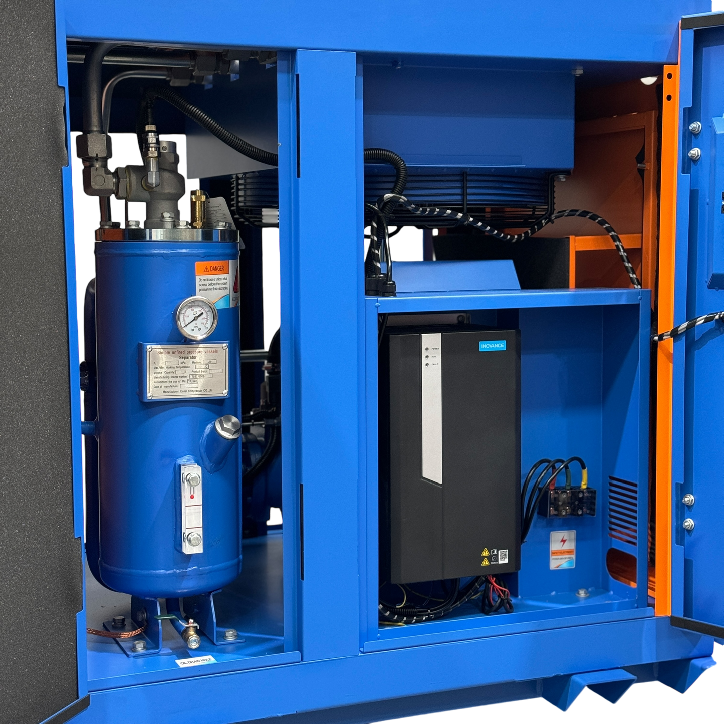 11kw Variable Speed Rotary Screw Air Compressor with Dryer and Tank 15HP